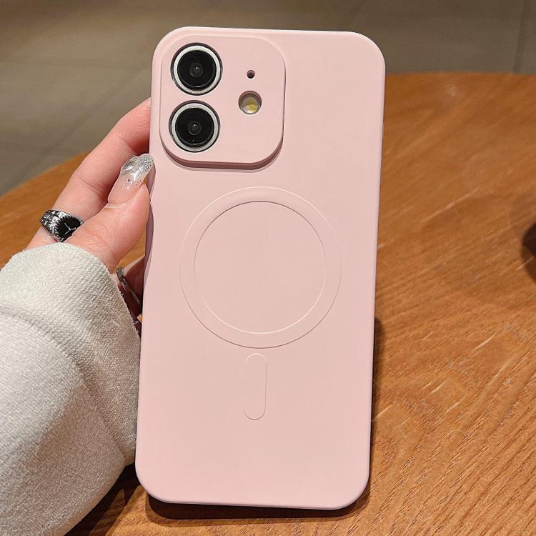 Solid Color Liquid Silicone MagSafe Magnetic Phone Case - For iPhone 11