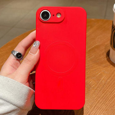 Solid Colour Liquid Silicone MagSafe Phone Case - For iPhone 16e