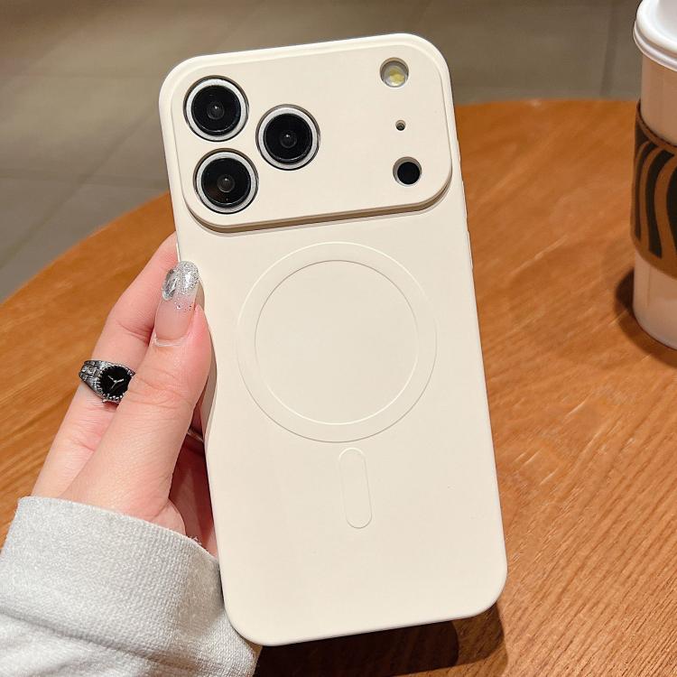 Solid Colour Liquid Silicone MagSafe Phone Case - For iPhone 17 Pro Max