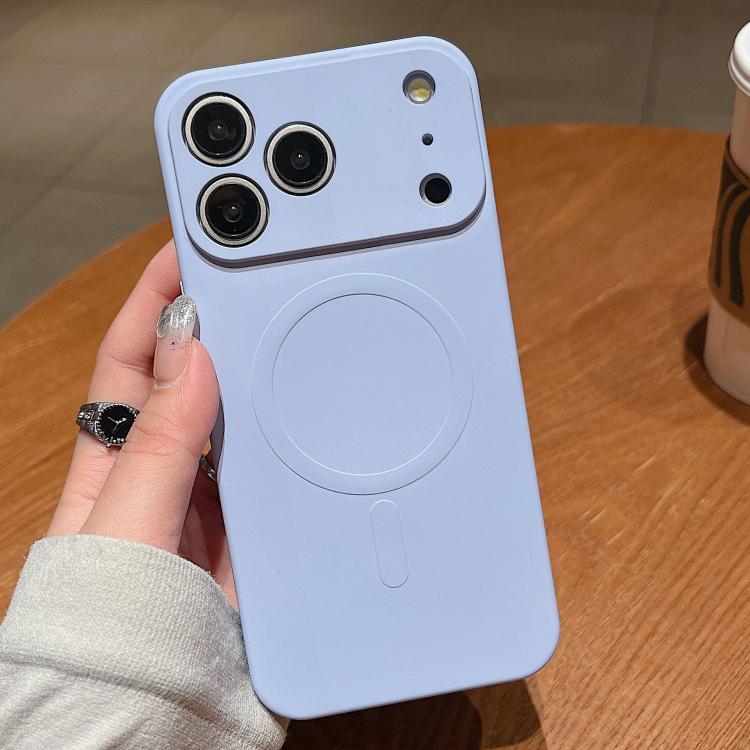 Solid Colour Liquid Silicone MagSafe Phone Case - For iPhone 17 Pro