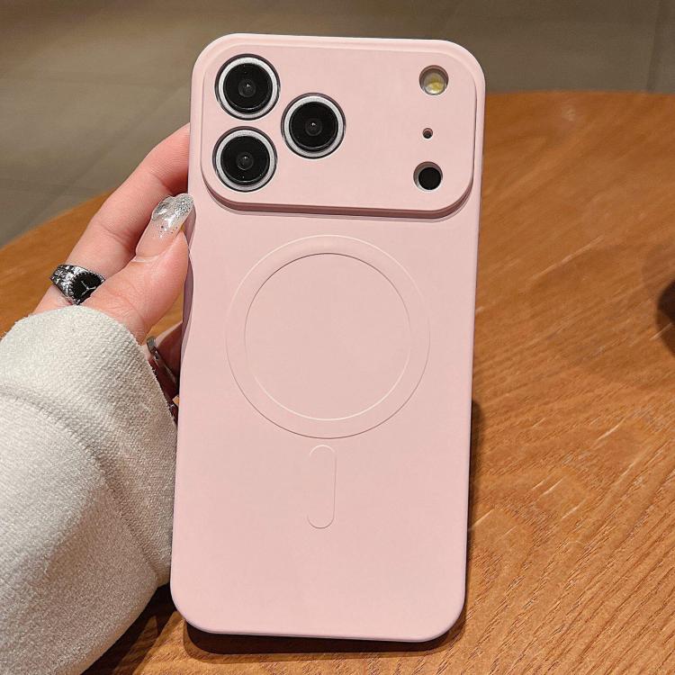 Solid Colour Liquid Silicone MagSafe Phone Case - For iPhone 17 Pro