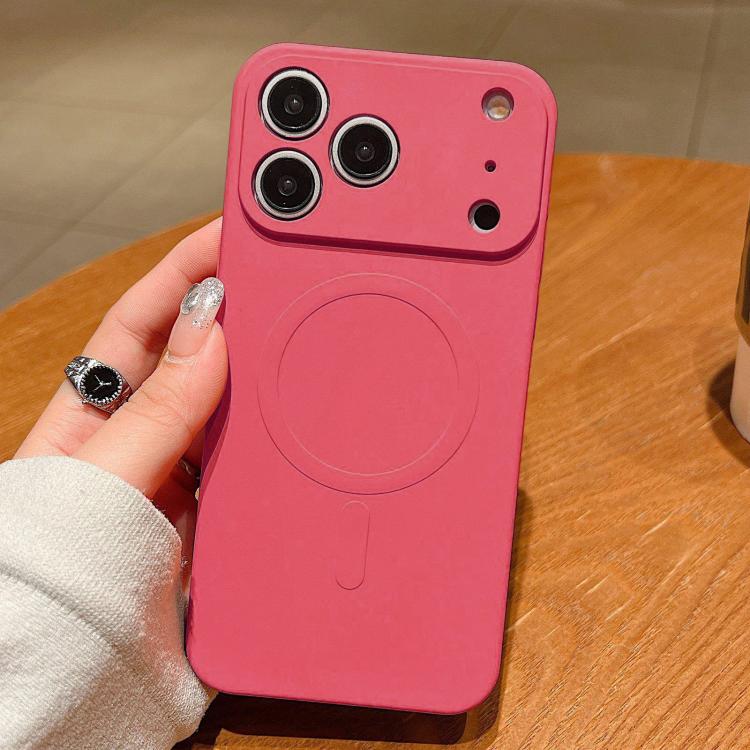 Solid Colour Liquid Silicone MagSafe Phone Case - For iPhone 17 Pro