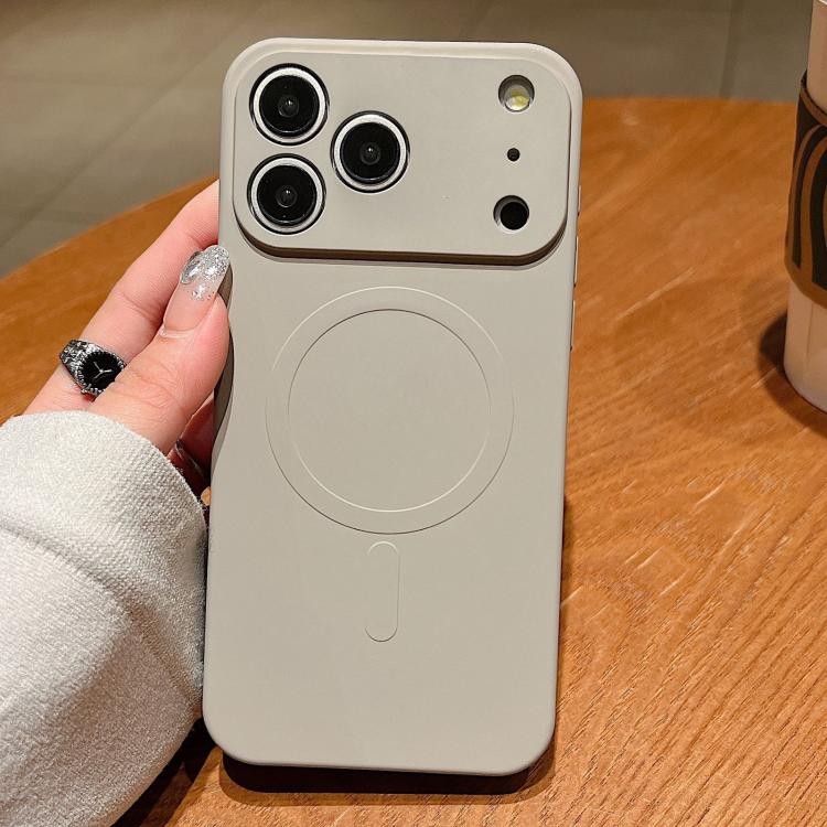 Solid Colour Liquid Silicone MagSafe Phone Case - For iPhone 17 Pro