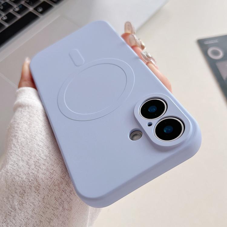Solid Colour Liquid Silicone MagSafe Phone Case - For iPhone 17