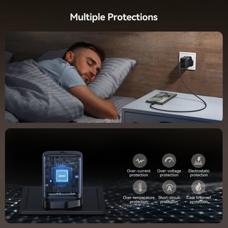 JOYROOM JR-TCG13 45W GaN USB-C Black Super Fast Charger at MosAccessories.co.uk