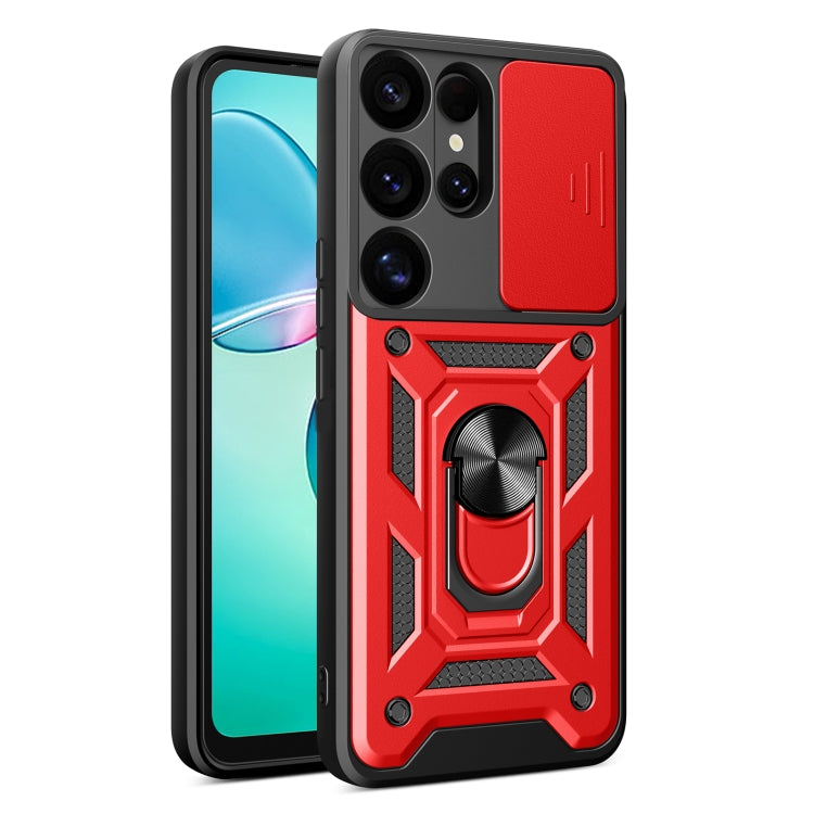Sliding Camera Cover Design TPU + PC Phone Case - For Samsung Galaxy S25 Ultra