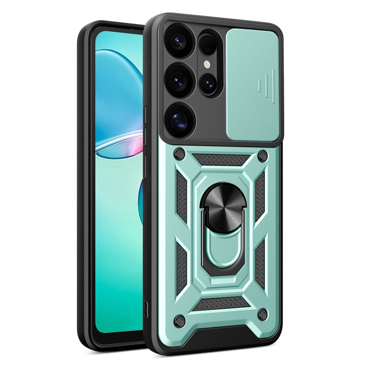 Sliding Camera Cover Design TPU + PC Phone Case - For Samsung Galaxy S25 Ultra