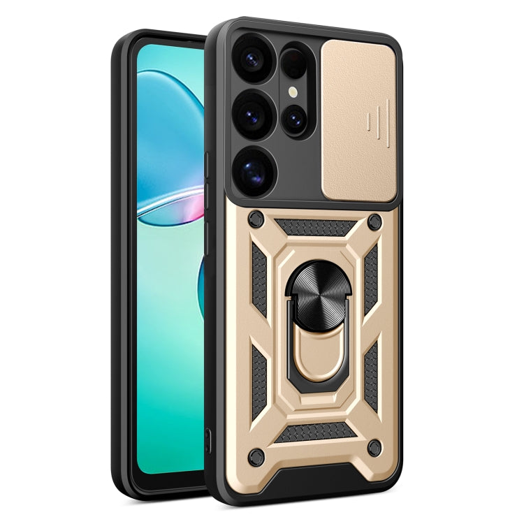 Sliding Camera Cover Design TPU + PC Phone Case - For Samsung Galaxy S25 Ultra