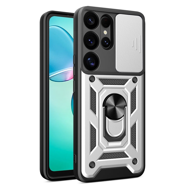 Sliding Camera Cover Design TPU + PC Phone Case - For Samsung Galaxy S25 Ultra