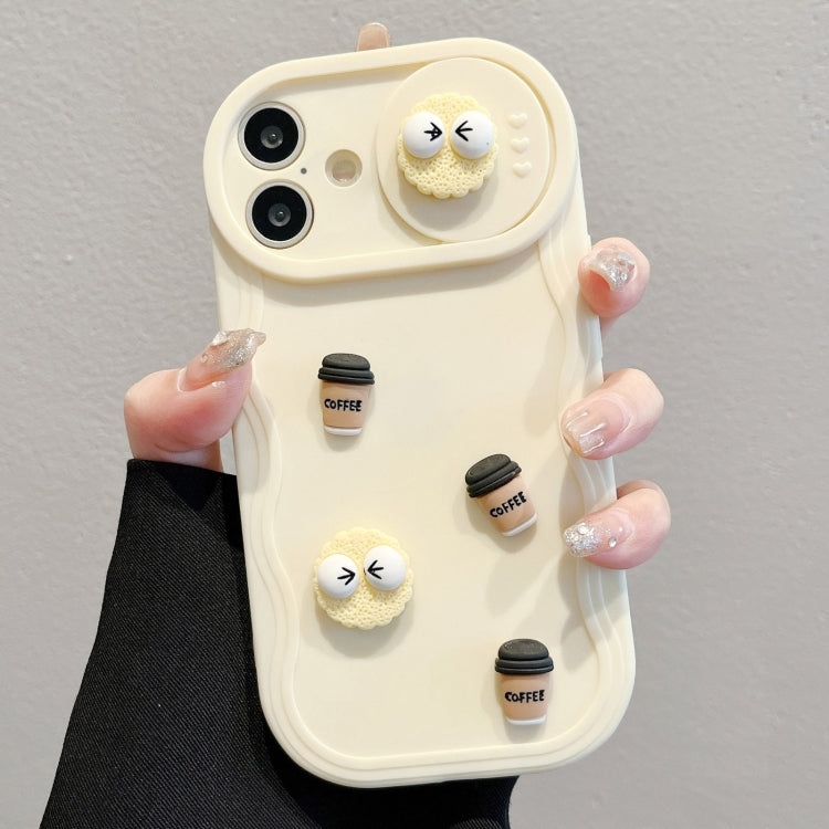 Briquettes Sliding CamShield 3D Coffee TPU Phone Case - For iPhone 16 / 15 Series