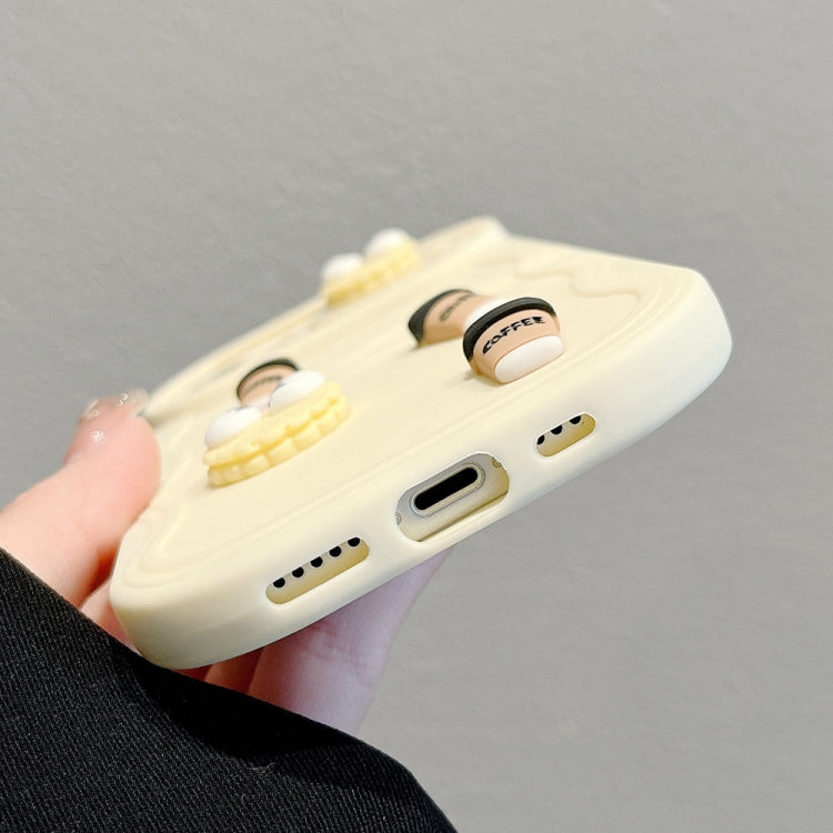 Briquettes Sliding CamShield 3D Coffee TPU Phone Case - For iPhone 14 Series / 13 Series / 12