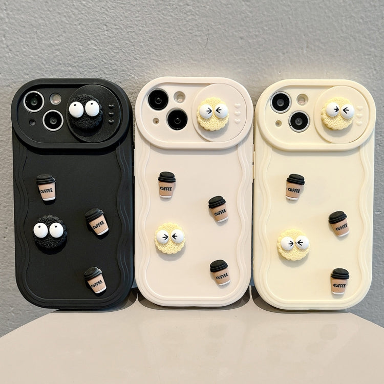 Briquettes Sliding CamShield 3D Coffee TPU Phone Case - For iPhone 16 / 15 Series