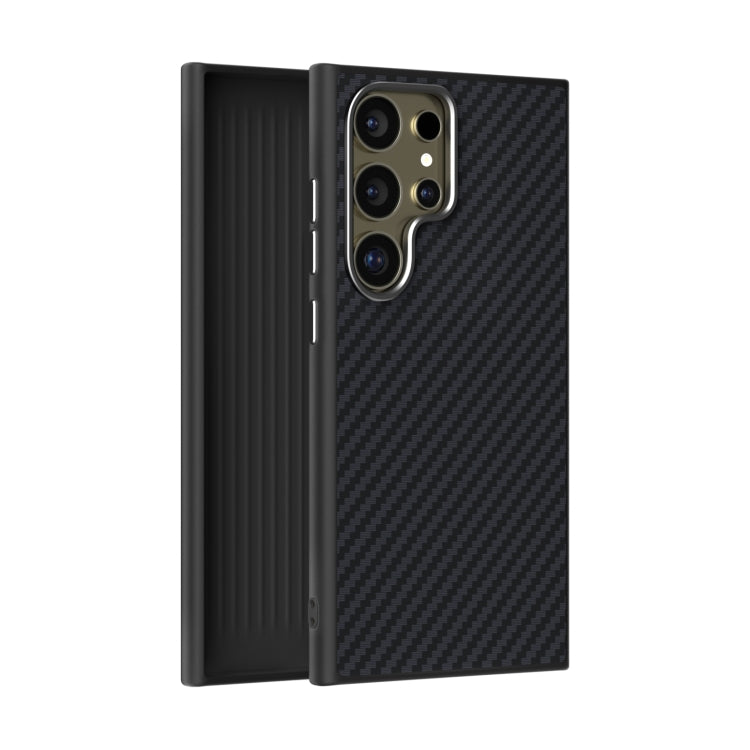 ABEEL C Carbon Fiber Series 6D Micro Relief MagSafe Phone Case - For Samsung Galaxy S25 Series / S24 Series