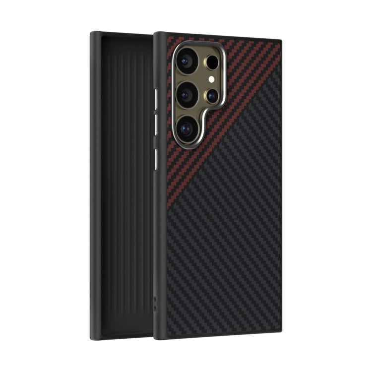 ABEEL C Carbon Fiber Series 6D Micro Relief MagSafe Phone Case - For Samsung Galaxy S25 Series / S24 Series