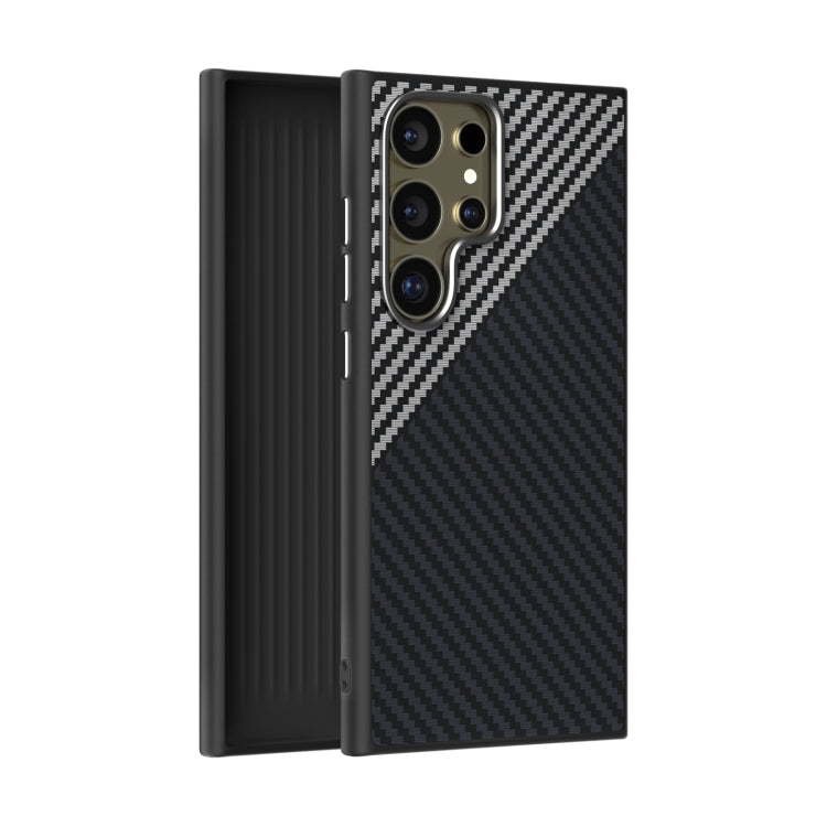 ABEEL C Carbon Fiber Series 6D Micro Relief MagSafe Phone Case - For Samsung Galaxy S25 Series / S24 Series