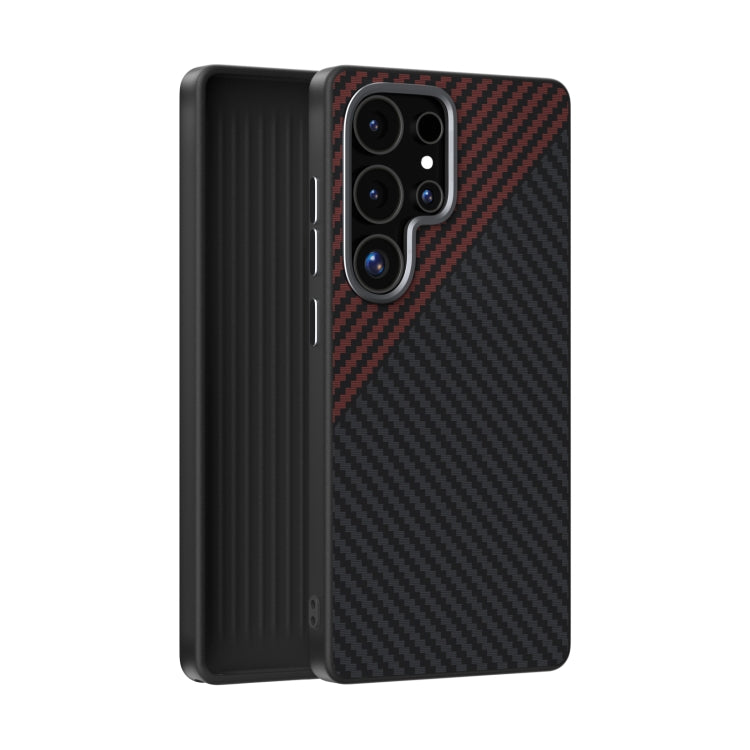 ABEEL C Carbon Fiber Series 6D Micro Relief MagSafe Phone Case - For Samsung Galaxy S25 Series / S24 Series