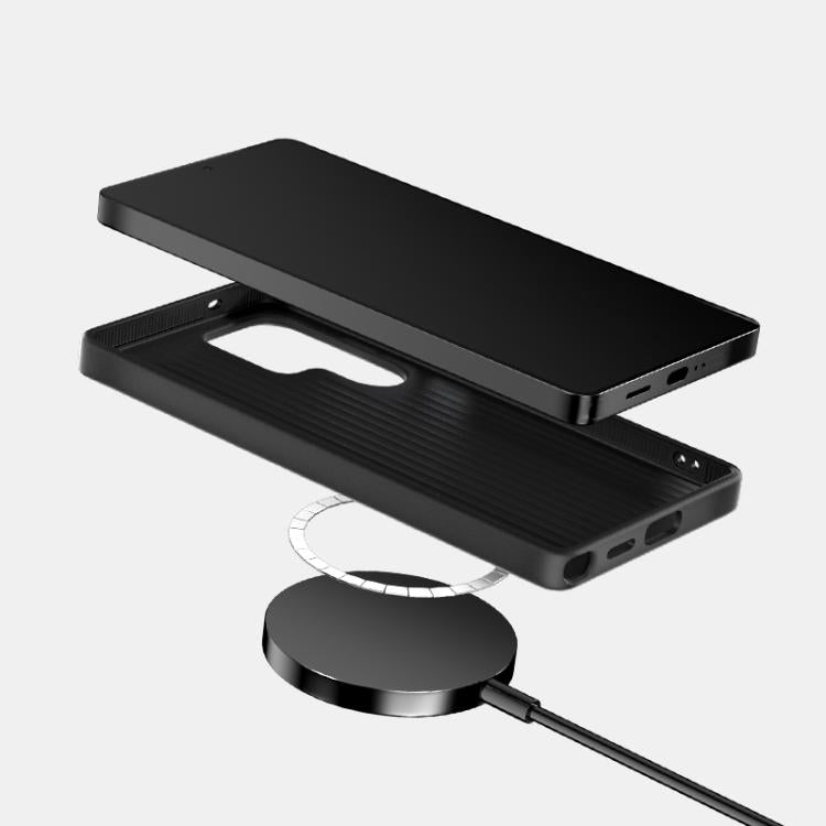 ABEEL C Carbon Fiber Series 6D Micro Relief MagSafe Phone Case - For Samsung Galaxy S25 Series / S24 Series