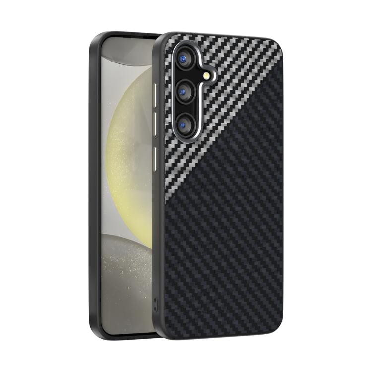 ABEEL C Carbon Fiber Series 6D Micro Relief MagSafe Phone Case - For Samsung Galaxy S25 Series / S24 Series