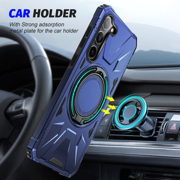 MagSafe Magnetic Shockproof Phone Case with Ring Holder - For Samsung Galaxy S25 Series