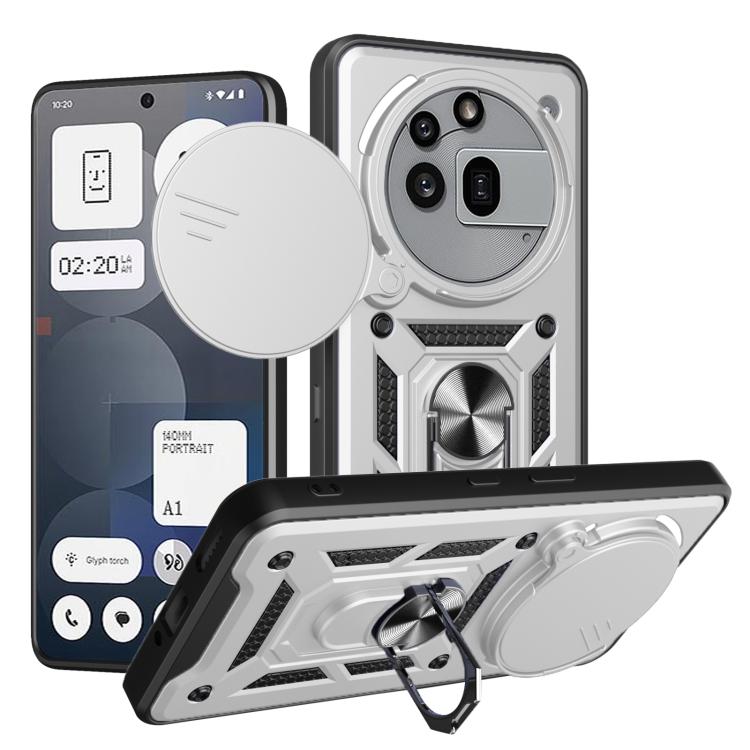 Sliding Camera Cover Design TPU + PC Phone Case - For Nothing Phone (3a) / (3a) Pro / CMF Phone 1