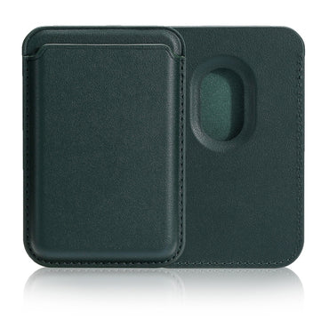 Single Card Slot MagSafe Magnetic PU Leather Card Holder