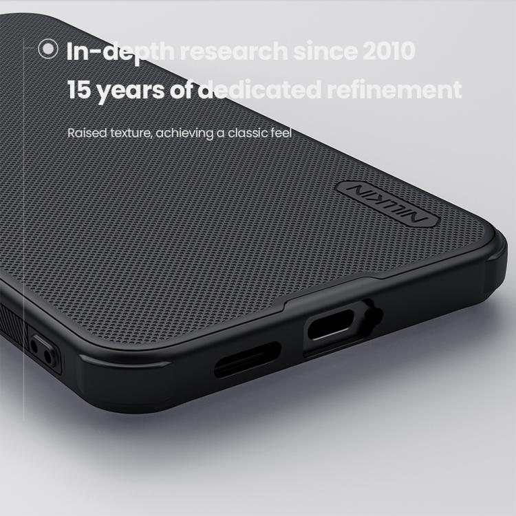 Nillkin Frosted Shield Pro Magnetic Black Phone Case - For Samsung Galaxy S25 at MosAccessories.co.uk
