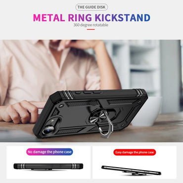 Shockproof TPU Hybrid PC Phone Case with Holder - For iPhone 16e