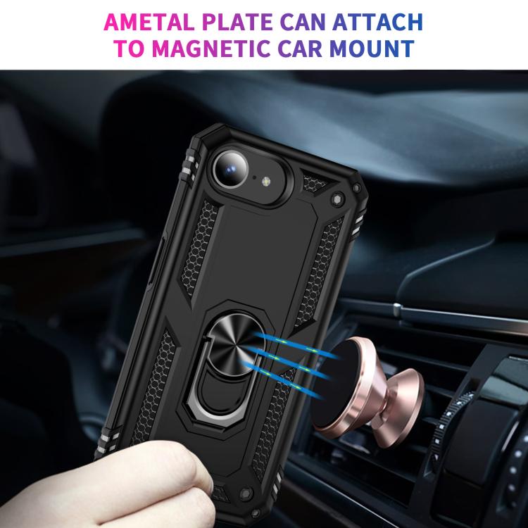 Shockproof TPU Hybrid PC Phone Case with Holder - For iPhone 16e