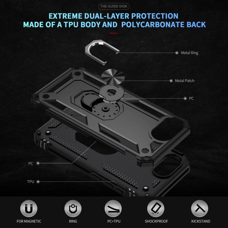 Shockproof TPU Hybrid PC Phone Case with Holder - For iPhone 16e