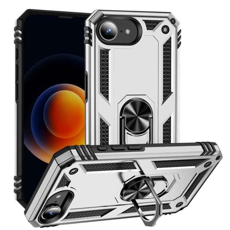 Shockproof TPU Hybrid PC Phone Case with Holder - For iPhone 16e
