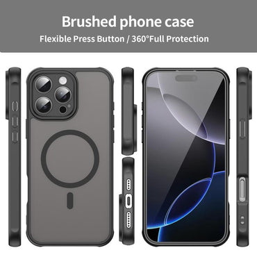 Fan Dun Series TPU Hybrid PC Frosted Magsafe Phone Case - For iPhone 15 Pro / 15 Plus / 15 / 14 Plus / 14 / 14 Pro