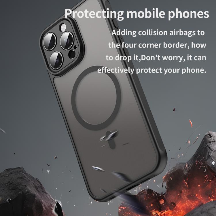 Fan Dun Series TPU Hybrid PC Frosted Magsafe Phone Case - For iPhone 13 Pro / 13