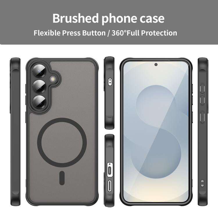 Fan Dun Series TPU Hybrid PC Frosted MagSafe Phone Case - For Samsung Galaxy S24 FE / S25+ / S25 Ultra