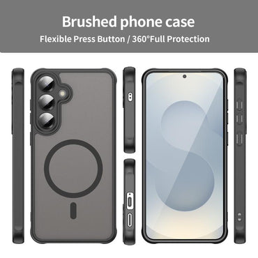 Fan Dun Series TPU Hybrid PC Frosted MagSafe Phone Case - For Samsung Galaxy S24 FE / S25+ / S25 Ultra