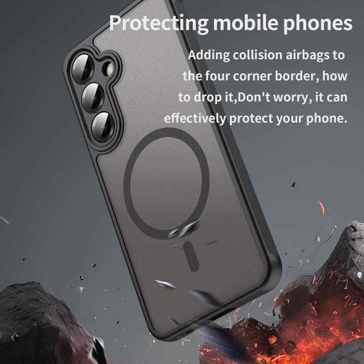 Fan Dun Series TPU Hybrid PC Frosted MagSafe Phone Case - For Samsung Galaxy S24 FE / S25+ / S25 Ultra