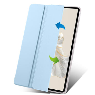 3-Fold Clear Acrylic PU Leather Tablet Case - For Honor Pad 9