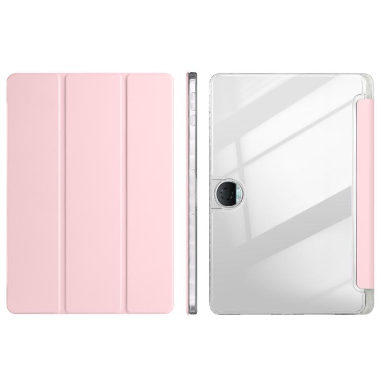 3-Fold Clear Acrylic PU Leather Tablet Case - For Honor Pad 9