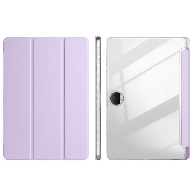 3-Fold Clear Acrylic PU Leather Tablet Case - For Honor Pad 9