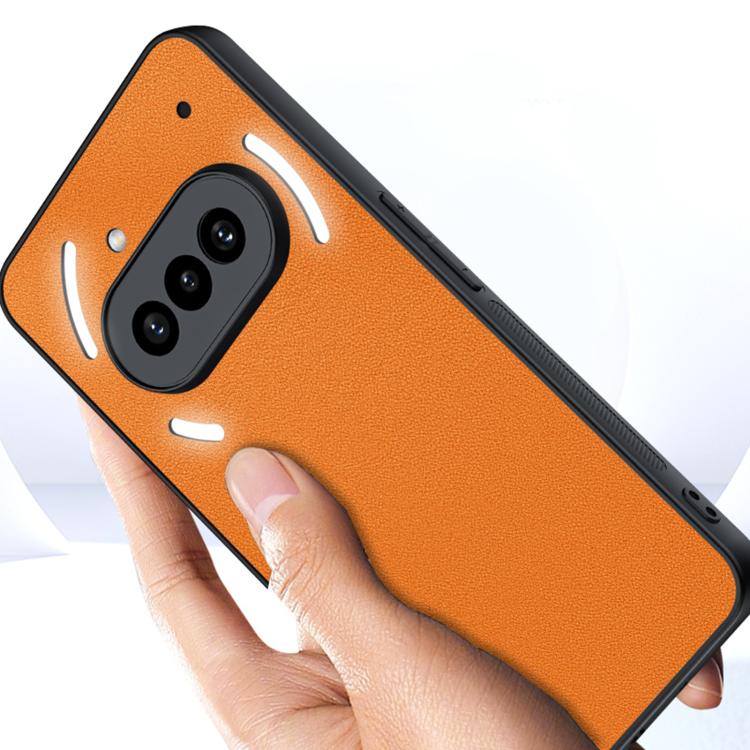 Ultra-thin Plain Skin PU Leather Phone Case - For Nothing Phone (3a)