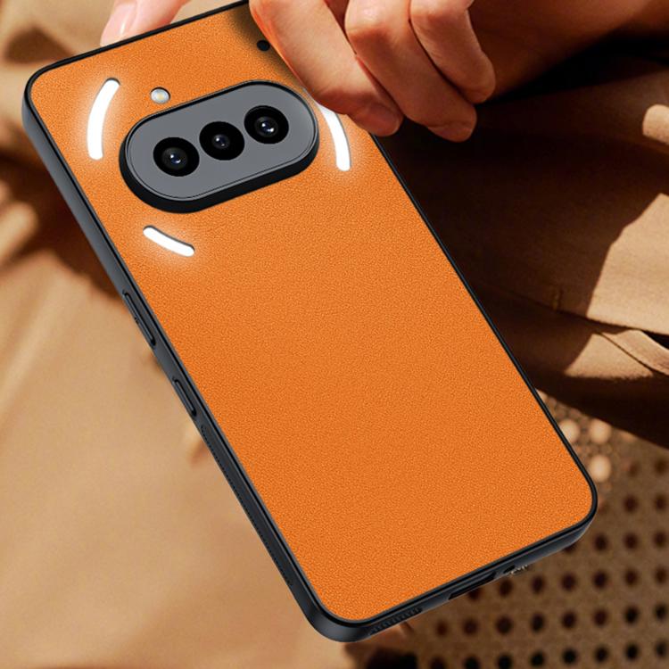 Ultra-thin Plain Skin PU Leather Phone Case - For Nothing Phone (3a)