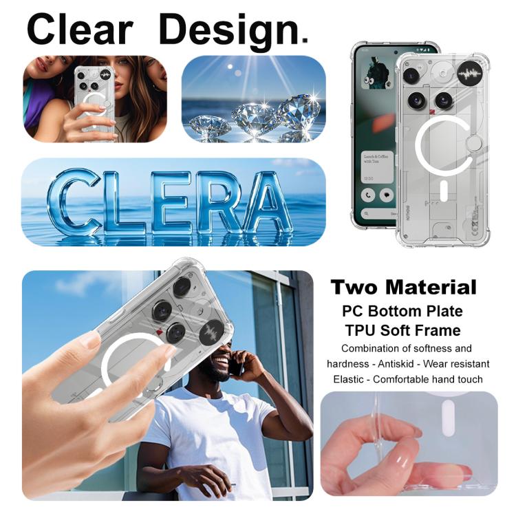 Imak Space Shield PC + TPU Airbag Shockproof MagSafe Phone Case - For Nothing Phone (3a) / (3a) Pro