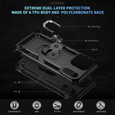 Shockproof TPU Hybrid PC Phone Case with Holder - For iPhone Air