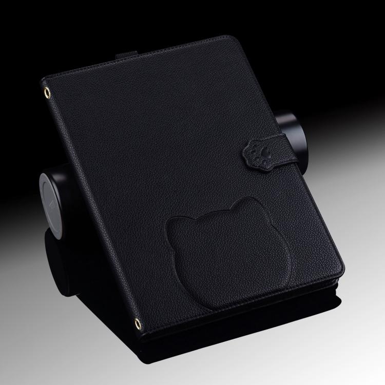Cat Skin-feel Litchi PU Leather Smart Tablet Case - For iPad Air 13 / Mini (2024) / Mini 6 / iPad 10.2