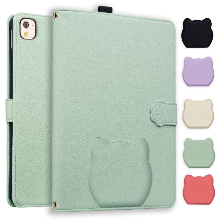 Cat Skin-feel Litchi PU Leather Smart Tablet Case - For iPad Air 13 / Mini (2024) / Mini 6 / iPad 10.2