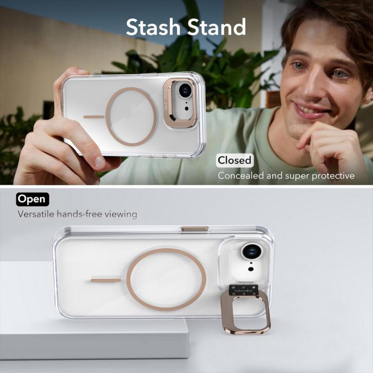 Bright Colour Clear MagSafe Lens Frame Holder Phone Case - For iPhone 16e / 16 Pro Max / 16 Pro / 16 Plus
