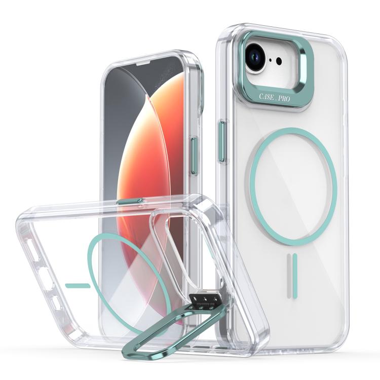 Bright Colour Clear MagSafe Lens Frame Holder Phone Case - For iPhone 16e / 16 Pro Max / 16 Pro / 16 Plus