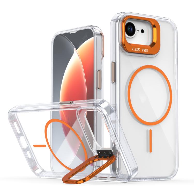 Bright Colour Clear MagSafe Lens Frame Holder Phone Case - For iPhone 16e / 16 Pro Max / 16 Pro / 16 Plus