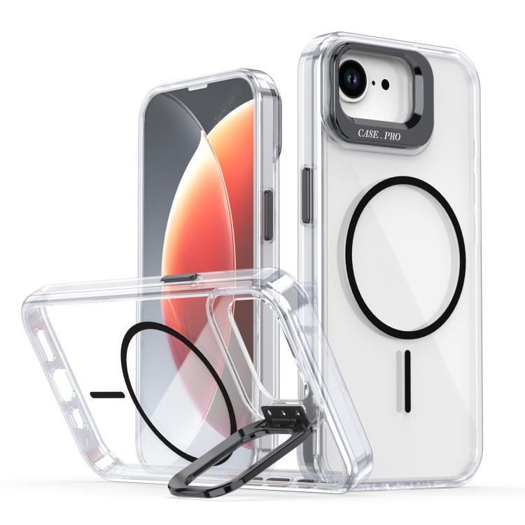 Bright Colour Clear MagSafe Lens Frame Holder Phone Case - For iPhone 16e / 16 Pro Max / 16 Pro / 16 Plus