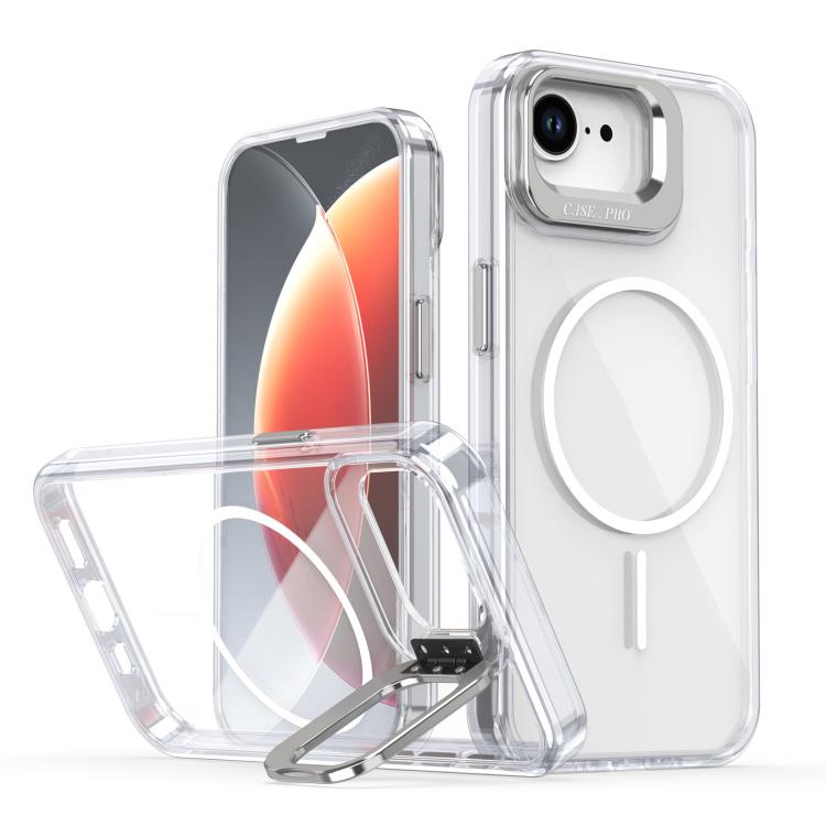 Bright Colour Clear MagSafe Lens Frame Holder Phone Case - For iPhone 16e / 16 Pro Max / 16 Pro / 16 Plus