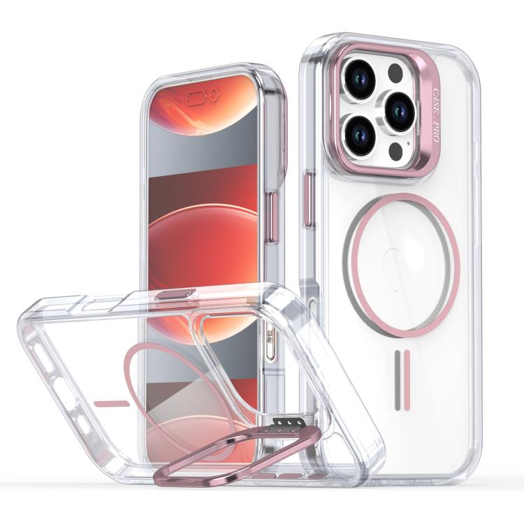 Bright Colour Clear MagSafe Lens Frame Holder Phone Case - For iPhone 16e / 16 Pro Max / 16 Pro / 16 Plus